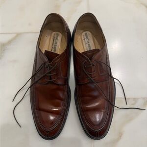 Johnston & Murphy Rich Brown Leather Oxfords